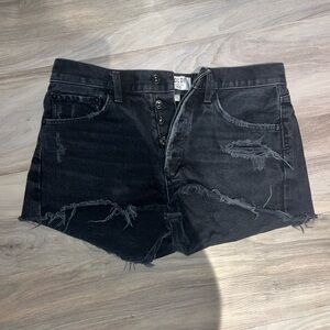 Agolde Black Jean Shorts